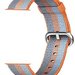 Curea iUni compatibila cu Apple Watch 1/2/3/4/5/6/7, 42mm, Nylon, Woven Strap, Orange/Blue